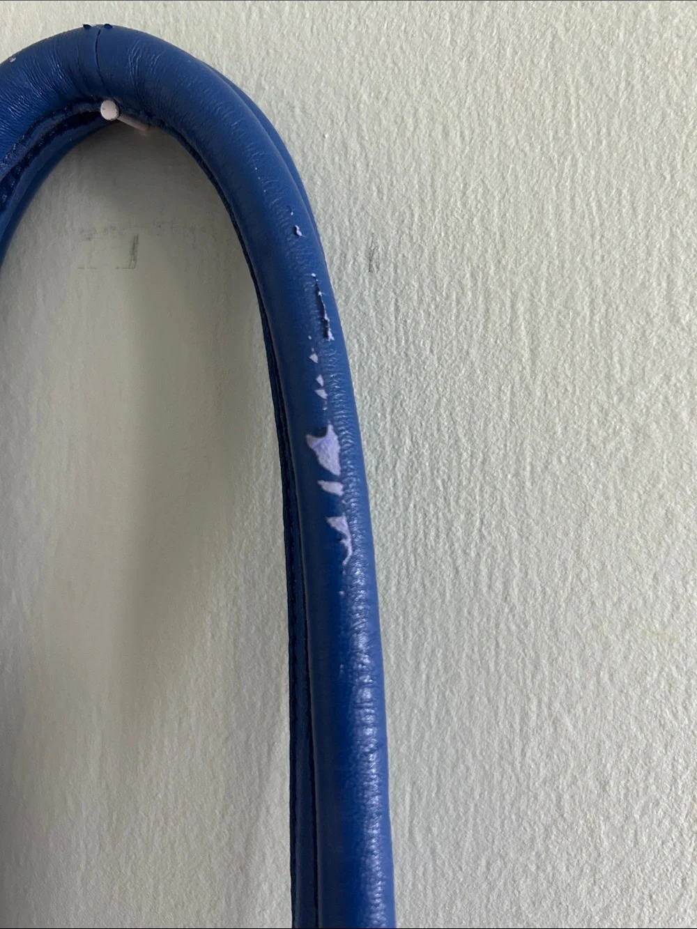 Blue Handle Orange Knit Tote Bag
